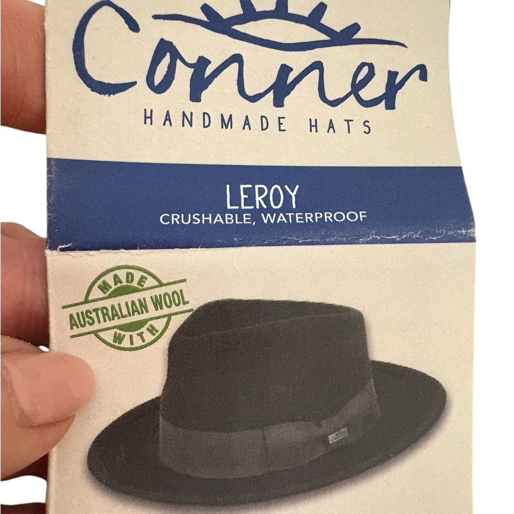 Conner Handmade Fedora Hat Gray - Picture 13 of 15